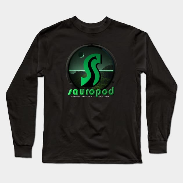 Sauropod Podcast Big Green "S" Logo Long Sleeve T-Shirt by Sauropod